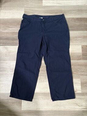 Carhartt Flame Resistant Work Navy Straight-Leg Pants